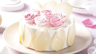 Rose White Forest Cake