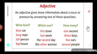 Parts of speech Adjective (phrasal adjective)