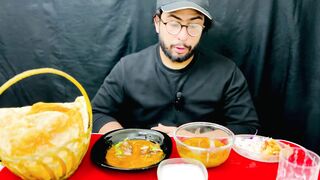 Eating Homemade Beef Nihari, Choly with Pori, Pathooray and khameri roti | MUKBANG