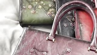 MOTAORA Vintage Embossed Women Shoulder Bag Leather Top-handle Bags Ladies Large Capacity Messenger Bags Floral Female Tote Bag