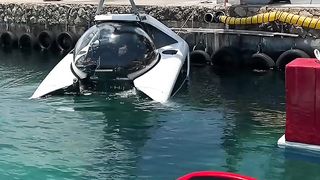The Nemo II submarine can dive up to 100 meters underwater