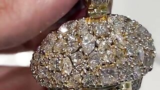 Princess Cut, Marquise Cut, Round Cut Crown of Thorns Jesus Pendant