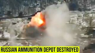 Ukrainian artillery destroys Russian ammunition depot in Bakhmut