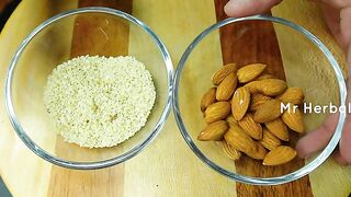 Sesame Seeds Mix Almonds Recipe by Mr Herbal | Yummy and Delicious Breakfast Recipe | صرفبادام او تل