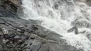 Mountain Waterfall View.