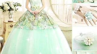 Barbie frocks with matching shoes and jewellery