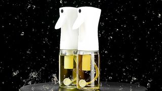 Oil Sprayer for Cooking, Olive Oil Sprayer Mister, 200ml Glass Olive Oil Spray Bottle, Kitchen Gadgets Accessories for Air Fryer, Canola Oil Spritzer