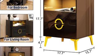 Gurexl Nightstand with Human Body Sensor