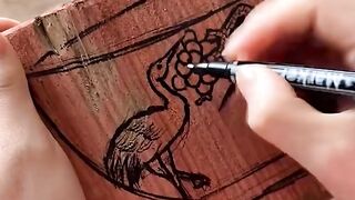 Making grandma a beautiful plate from wood!