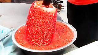 Glass figurine made on fire