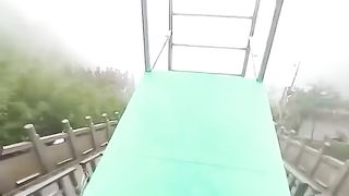 Taking you to the cloud vertical ladder parkour competition