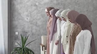 Beautiful girls and praying namaz