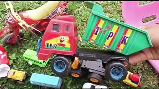 mobil mainan truck warna hijau