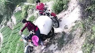 This mountain road looks quite difficult to ride in 2