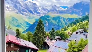 Breathtaking mountain views at murren Switzerland