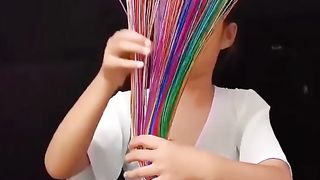 She makes art with wires