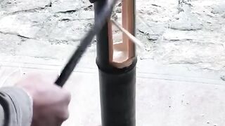 Making a special bike for children out of bamboo