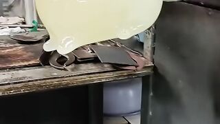 The process of making a glass figurine