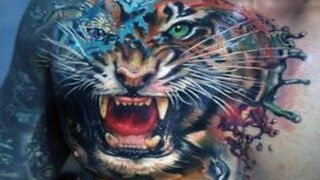TATTOO WITH LIONS AND TIGERS @ТАТУ СО ЛЬВАМИ И ТИГРАМИ.