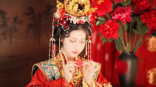 36.	A video of a Chinese artist creating intricate paper-cutting designs with a pair of scissors.