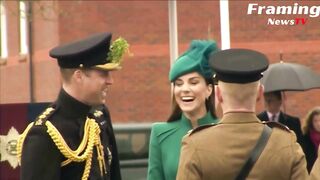 Pangeran William dan Kate mengenakan pakaian hijau saat mereka menikmati parade Hari St Patrick