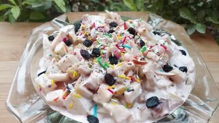 Creamy Fruit Chat - Kali Kishmish Wali Ramzan Special Recipes