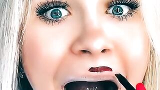 Make-up looks like on inflated lips
