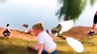 Boy gets attacked while trying to feed ducks