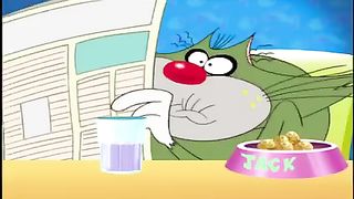 Oggy and coakcroches....oggy sick