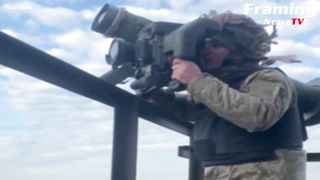 Marinir Ukraina menghancurkan tank Rusia menggunakan rudal lembing di Donetsk