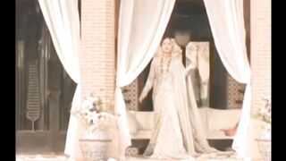Wahaj ali and Yumna Zaidi in walima dress
