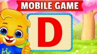 D alphabet letters touch with voice cartoon