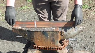 Forging a Kukri knife from Junk