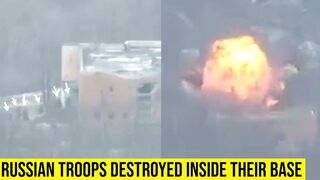 Ukrainian artillery wipes out Russian troops inside their base