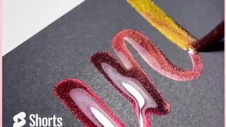 #shorts #Glittery watercolor art