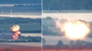 Ukrainian artillery takes out Howitzer breaking through Russia’s defence in spectacular fightback