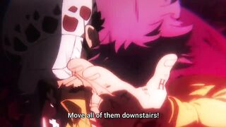 Luffy uses RED ROC Punch right face Yonko!!