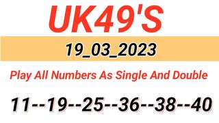 Uk49 lunchtime 19-03-2023, United kingdom daily lottery,