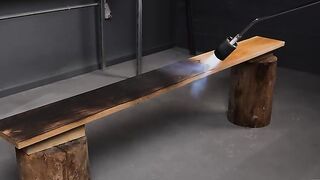 From wooden plank to lamp!
