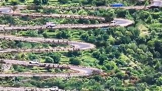 Zig zag road on mountain