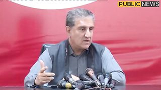 تحریک انصاف شاہ محمود قریشی کی تحلکہ امیز گفتگو #imrankhan #breakingnews #publicnews
