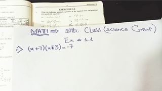 Chapter #1 Introduction of Quadratic and Pure Equation ..10 Class Math (science group)