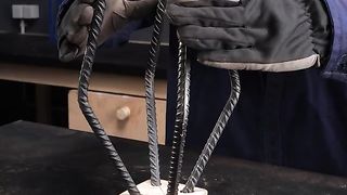 Stunning DIY Rebar Lamp