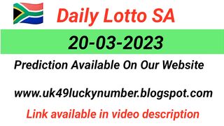 Daily lotto SA 20-03-2023, south Africa daily lottery,