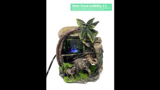 Tabletop Water Fountain Elephants Near Palm Tree and Tiki Hut | Available On Amazon Off 60%