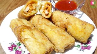Bread roll I Chicken Tikka Bread Roll (Snacks for kids) Iftar Special Bakery Roll