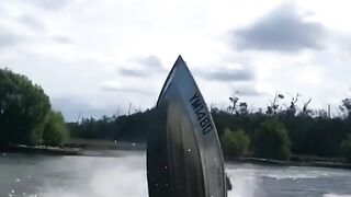 Speed boat wheelies are crazy!