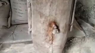 A view of traditional flour grinding in a pin mill in Oshkihandas Gilgit