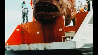 The meg 2018 | movie | short | jason statham | megalodon sharks | fight scene | markhor