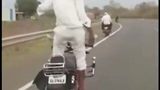 Amazing rider old man